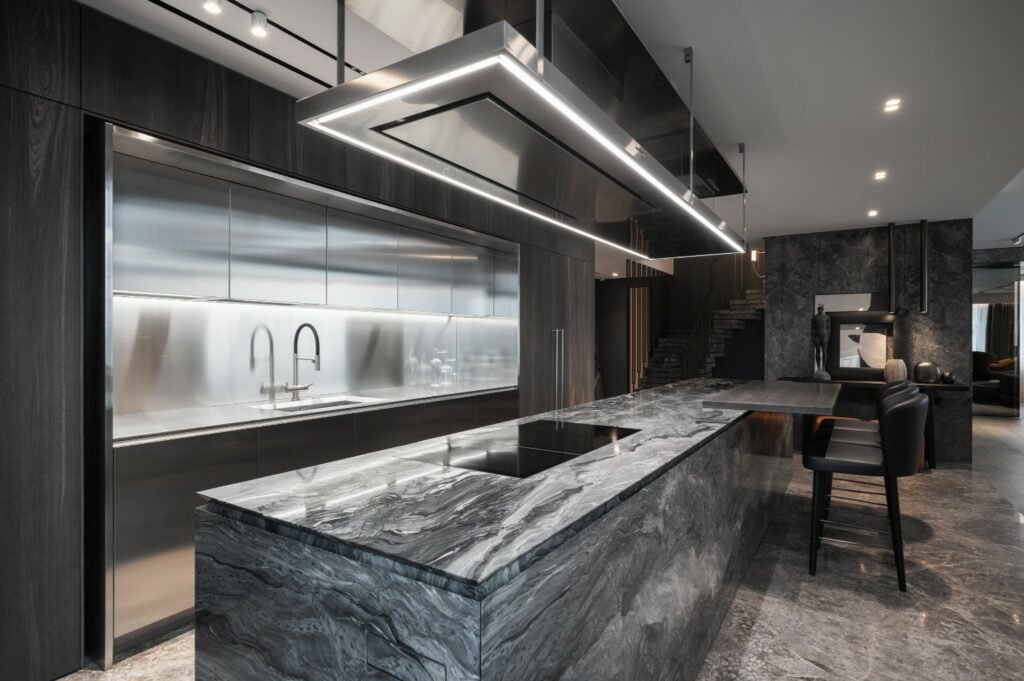 Cocina con mármol